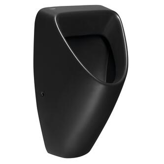 SCHWARN BLACK Keramik-Urinal, Zulauf hinten, Abgang waagerecht, schwarz matt