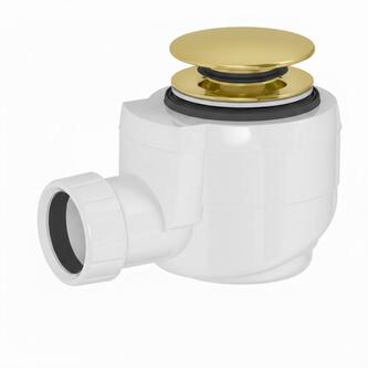 Wannen-Ablauf DN40, klick-klack, Gold