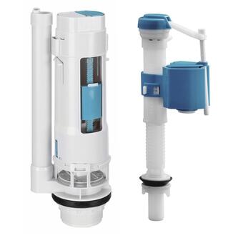 Spülset mit DUAL-Taste 49mm, Bodenfüllung 1/2", Chrom