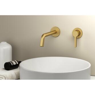 ICONIC 2Loch-Waschtischarmatur, Gold matt