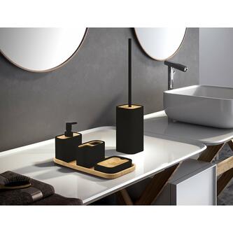 NINFEA Seifenspender zum Stellen, Schwarz/Bambus