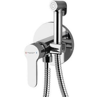 SIEGER Bidet Unterputz-Armatur mit Stop-Brause, Rund, Chrom