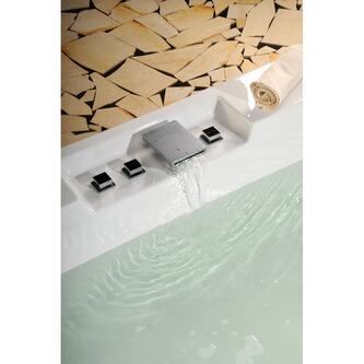 CAME Quadrat-Badewanne mit Rahmengestell 175x175x50cm, weiß