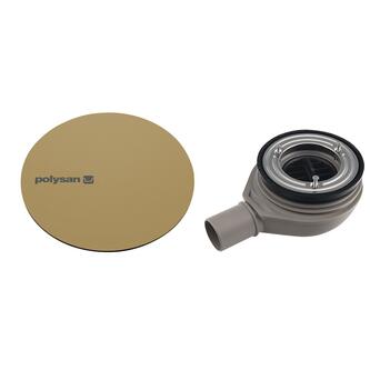 MIRAI Duschwannensiphon, Durch. 90mm, DN40, Gold matt Abdeckung