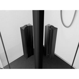 ZOOM BLACK Eckige Duschkabine 800x800mm, Eckeinstieg
