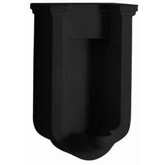 WALDORF Urinal 44x72cm, inkl. Siphon und Befestigungsset, schwarz matt