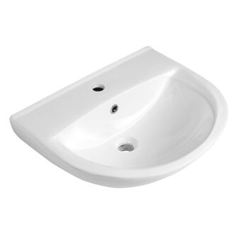 SPIRAL Keramik Waschbecken 54x45cm, Weiß