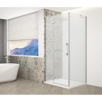 TRINITY CHROME Duschkabine 1000x1000mm, Mattglas, links