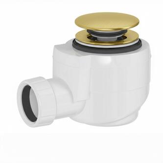 Wannen-Ablauf DN40, klick-klack, Gold matt