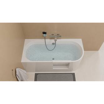 PORTAS Links Badewanne mit Tür, 160x75x60cm, Weiß