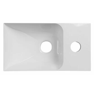 PICCOLINO Gussmarmor-Waschtisch 30,8x10x17cm,  Armaturloch rechts,weiß