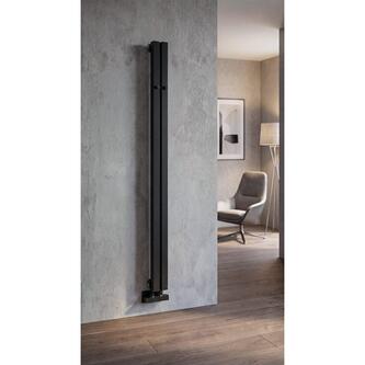 LETIZIA Badheizkörper 90x1800 mm, 300W, Schwarz matt