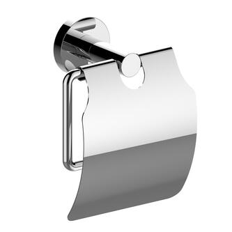 X-ROUND Toilettenpapierhalter, mit Deckel, Chrom