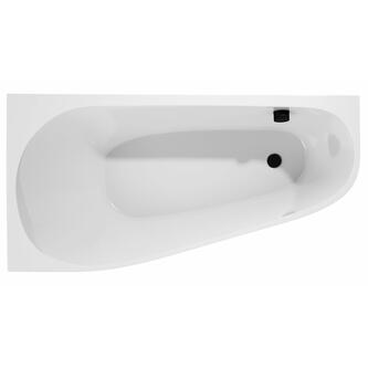 PROJEKTA L MONOLITH Eckwanne 156x77x60cm, weiß/schwarz