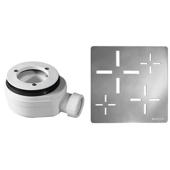 Duschwannensiphon, Durch. 90mm, DN40, inkl. Chrom Abdeckung