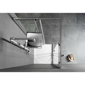 SIGMA SIMPLY Eckige Duschkabine 800x800 mm, Eckeinstieg, Brick glas