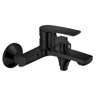 KORANA Badewanne-Wandarmatur, Abstand 150mm, Schwarz matt