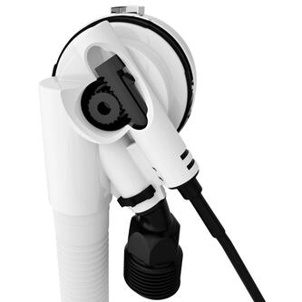 Ablaufgarnitur mit Einlauf, weiß, Länge 600mm, Stopfen 72mm