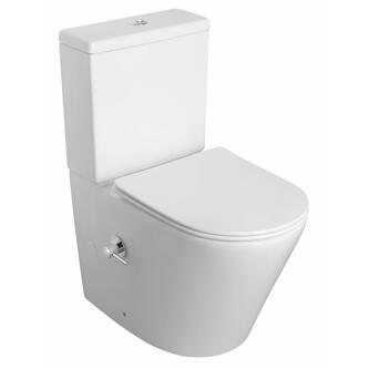 PACO CLEANWASH Kombi-WC mit Armatur und Bidetbrause, Abgang senkrecht/waagerecht, Weiß