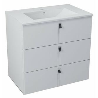 MITRA Unterschrank 75,5x70x46cm, mit 3 Schubladen, weiß