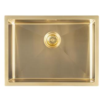 ZENITH Edelstahlspüle 60x45cm, Gold matt