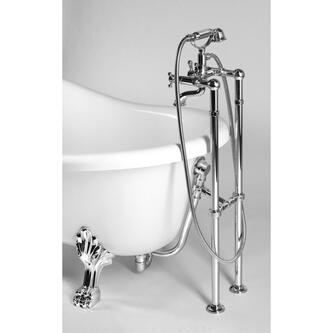 RETRO freistehende Badewanne 157x76,5x73cm, weiß, Füße Chrom