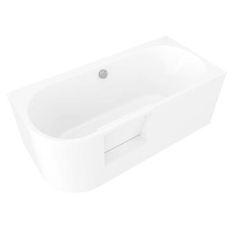 PORTAS Rechts Badewanne mit Tür, 160x75x60cm, Weiß