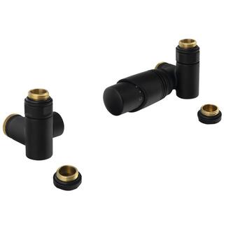 WICHER ECK COMBI Thermostat-Anschlussgarnitur, Schwarz matt