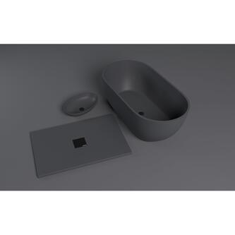 REDUTA Freistehende Badewanne 150x75x58cm, Anthrazit matt