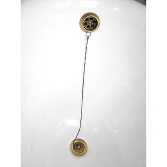 MODEL 12R Ablaufgarnitur mit Kette, Siphon, Bronze