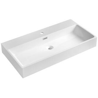 AQUATIC Waschtisch, Gussmarmor, 90x46cm, Weiß
