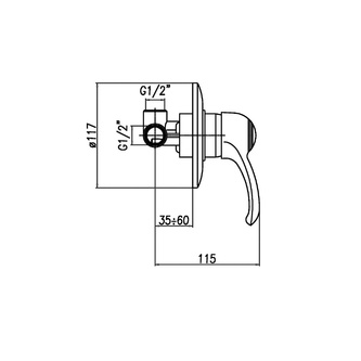 Unterputz-Armatur mit WC-Handbrause Retro, Gold