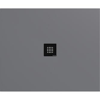 FLEXIA Gussmarmor-Duschwanne 120x100cm, grau matt