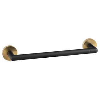 LARISSA Handtuchhalter 300mm, Schwarz/Gold matt
