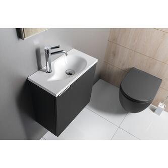 AQUA Gussmarmor-Waschtisch 50,5x1,8x25cm, weiss