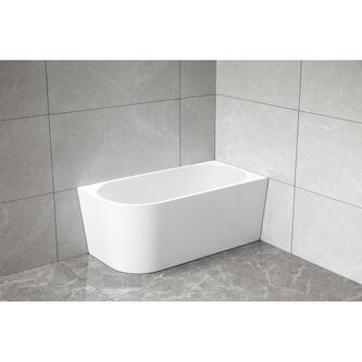 TIBERA R Stehende Eckbadewanne 160x75cm, Weiß