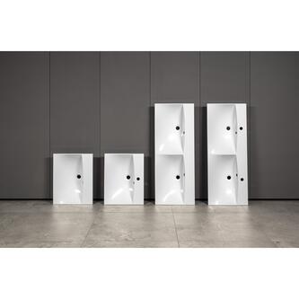 MARIA Gussmarmor-Doppelwaschtisch 120x46cm, weiß
