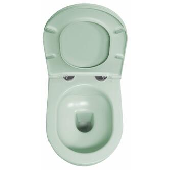 INFINITY Hänge-WC, spülrandlos, 36,5x53cm, grün Mint