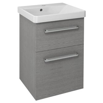 THEIA Unterschrank 46,4x70x44,2cm, 2xSchublade, Silbereiche