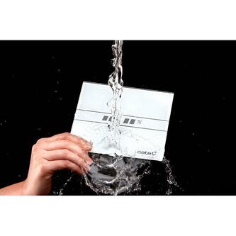 E-100 GTH axial Badventilator mit Automat, 8W, Rohrleitung 100mm, silber