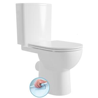 TAVON WC-Kombi, spülrandlos, Abgang waagerecht, Weiß