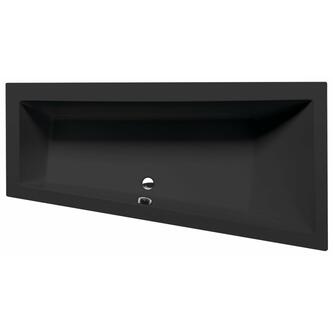 Raumspar Badewanne ANDRA 160x90x45cm, rechts, schwarz matt