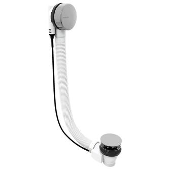 Ablaufgarnitur mit Bowden, Länge 800mm, Stopfen 72mm, Chrom