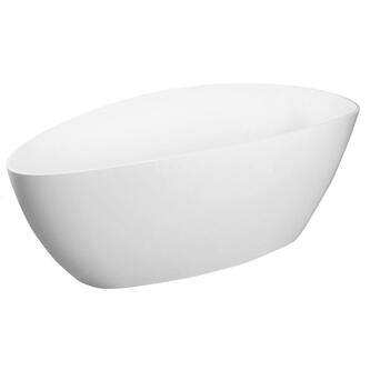 ELIPSIE - Gussmarmor-Badewanne, 157x70x56cm, weiß glänzend