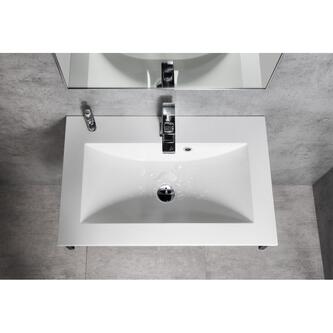 YUKON Waschtisch 80x45cm, Gussmarmor, weiß