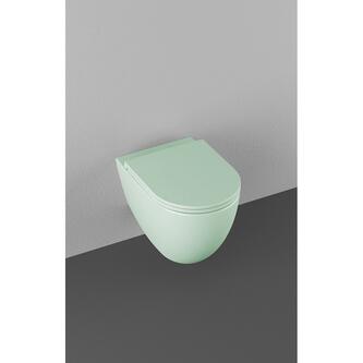INFINITY Hänge-WC, spülrandlos 36,5x53cm, grün Mint