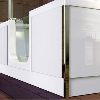 STYLE Badewanne mit Tür/Seniorenbadewanne 170x75cm,Rechts, mit Duschkabine