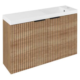 LATUS X Unterschrank mit Waschtisch 80x54,5x22cm, Eiche Alabama strip