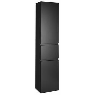 ALTAIR Hochschrank mit Wäschekorb 40x184x31cm, schwarz matt