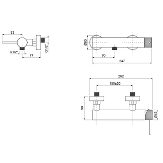 ULTRASAN Duscharmatur, Chrom